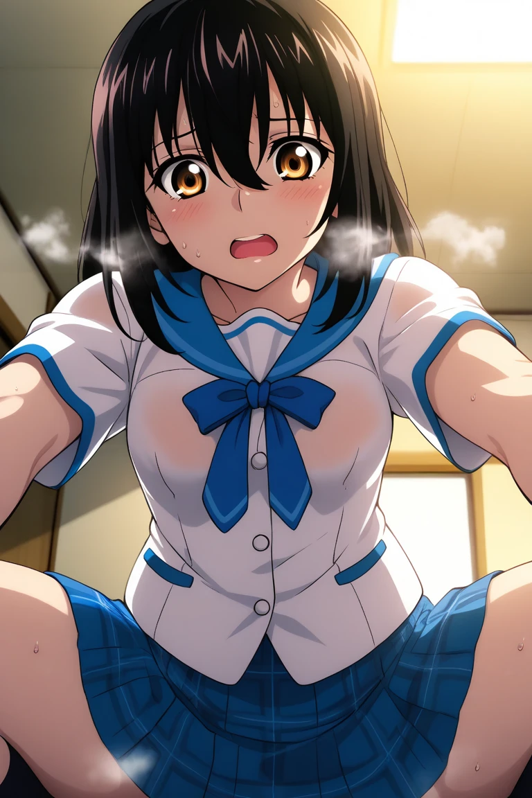 masterpiece, best quality, absurdres, incredibly detailed, official artwork, bedroom,nsfw,happy sex,bedroom,(motion lines:1.35),
BREAK
grinding, pov, squatting, girl on top, 1girl, straddling, 1boy, bed, penis,masterpiece, best quality, highly detailed <lora:grinding_v0.3a:1>onodera haru, school uniform, white panties, pleated skirt, trembling,small breasts, sweat, full-face blush, wavy mouth, pussy juice, white socks,hands,pussy juice stain, pussy juice stain, light smile,