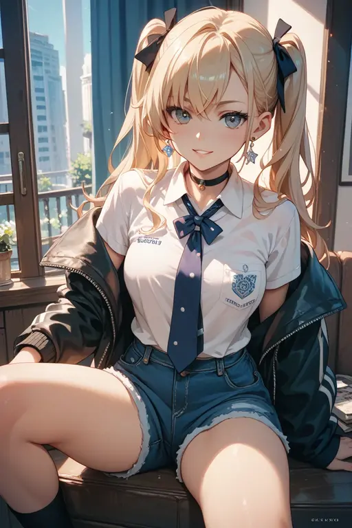 (work of art:1.2, maximum quality), (realisitic, photorealisitic:1.4), beautiful illustration, (natural side lighting, film lighting), ,
(gazing at viewer), 1 girl, Japanese, high school girl, face perfect, beautiful face e simétrico, shining skin, ,
(long hair:1.2, half hairstyle:1.4, hair blonde), rhombus stripe, gold eyes, droopy eyes, long eye whip, (breasts big:0.6), ((naked legs)),
cute hair, beautiful face, beautiful detailed eyes, beautiful collarbone, Body cute, nice chest, beautiful thighs, Nice legs,
((white collar shirts, grey pleated skirt, blackstockings, red plaid tie), panties pink),
(beautiful scenery), day time, school roof, (facing the front), (Impatient expression, blush cheeks, embarrassed expression), (((skirt puller, Windlift))),