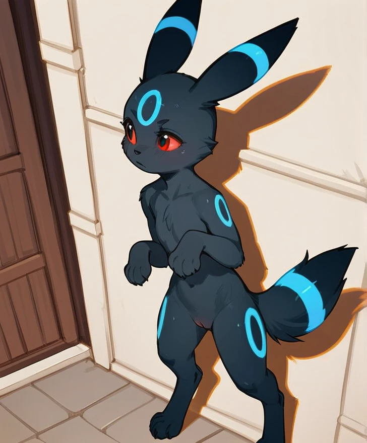 solo, male, rabbit, blueish colored fur, lean body, anthropomorphic rabbit, dead eyes, Ghost, paranormal, teenage 