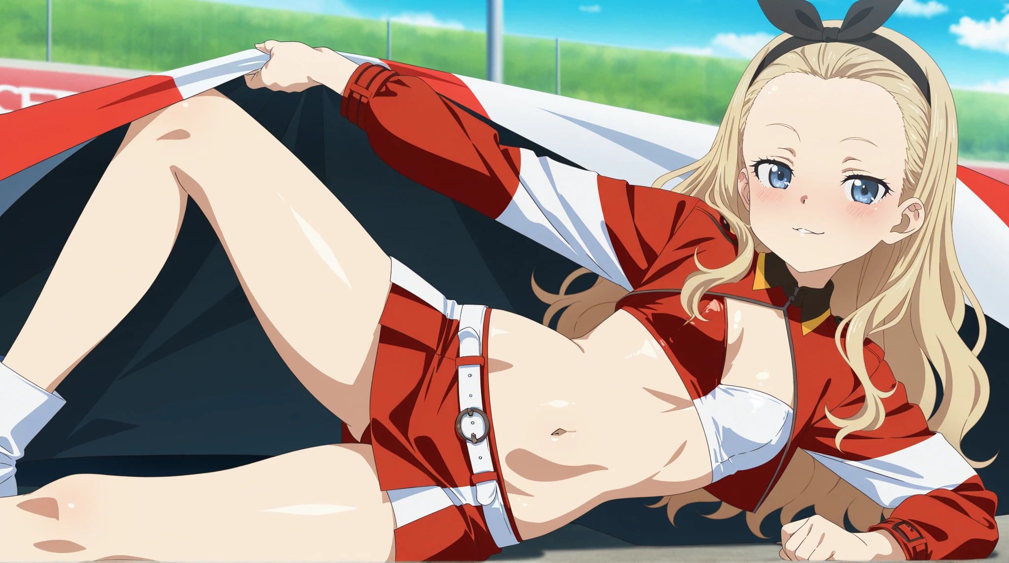 (((pixel-perfect, detail-perfect))), solo, 1girl, miyashita ai, normal face, eyes yellow, hair blonde, pool, bikini, armpit, large extreme filesize, ultra High Qality