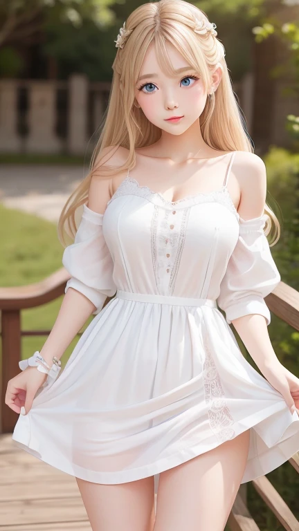 "(Masterpiece, Best Quality), ladies, Mature women, Exquisite, (Beautiful face),HD face,Super cute (Cute face)),Cute, Face clearly visible, Long hair, Blonde hair, Straight hair, bangs, Detailed beautiful eyes, Slight smile, shirt, pleated skirt, tie, Thin black socks, High heels, Empty cafe,Stand up, Big Breasts,Big Bust, Legs,Ultra HD, Textured Skin, Super Detail , high detail, high quality, High Definition, 16k,
""