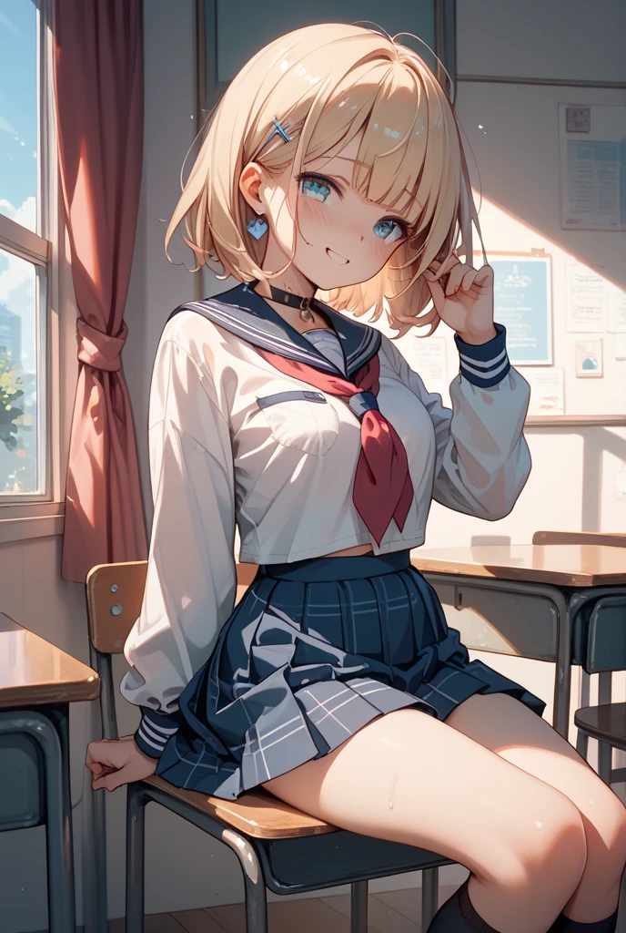 little_girl,cute_loli_, diabellze, blue eyes, blonde hair, purple hair, multicolored hair, sexy, school uniform, cute, legs