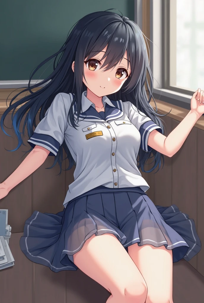 He's bending over wearing a blue checked bow tie., hi-school girl, School Ribbon, Cute Schoolgirl, School Girl, Japan school uniform, High school girl posing, a japanese girl, dressed as schoolgirl, Japanese Models, wearing japanese school uniform, blue plaid skirt
