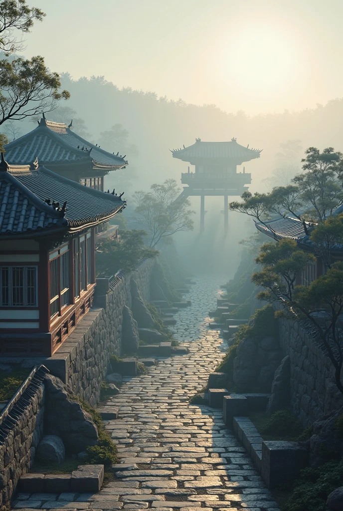 Masterpiece, Award-Awarded, Best quality ethnic customs. In the distance, the Tang Dynasty,Ancient village architecture. Magnificent scenery, the complex background, Magnificent scenery, There are a lot of details - AR 16:9 --s 750 --niji 5