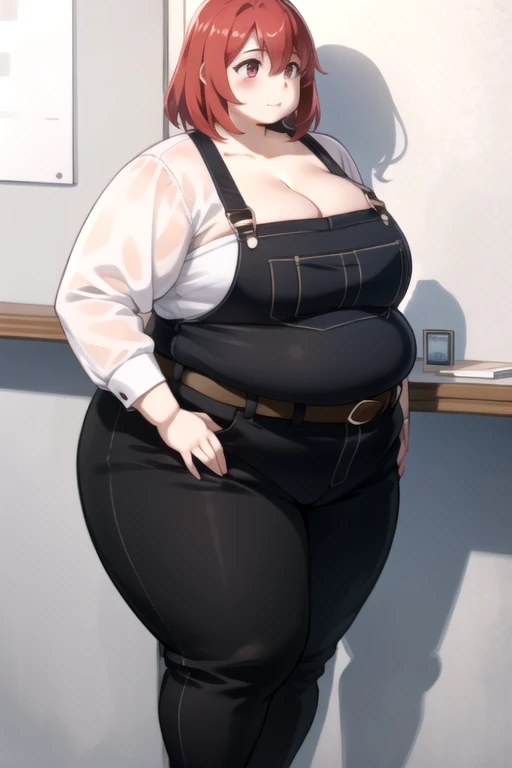 Le personnage Makima de la série animée Chainsaw Man, fragile, obésité morbide, ssbbw, pleine longueur (corps entier 1.1.), fond sombre, obscurité, anatomie correcte 1.1, anatomie correcte de la main, Très féminin, corps gras et rond, grosses Jambes, fesses, beau corps obèse, ventre rond et mou très gras, cheveux roux, Yeux oranges, Cercles rouges pour les écoliers, chemise blanche, jupe noire, cravate noire, pose sexy, réaliste, very détaillé, beau corps, détaillé body, détaillé hands, détaillé, vibrant, détaillé Face, Conception des personnages de Makima. very détaillé, détaillé body, détaillé hands, détaillé Face, Art animé, Hugh Détails, Visage très abattu, détaillé eyes, Illustration ultra fine, Meilleure ombre, détail fin, beautiful détaillé glow, beautiful détaillé, Extraordinairement beau, extremely détaillé, inexpressif, composition épique, Style animé. art animé, Style animé. Jupe noire, chemise blanche, cravatte, pose sexy. Double menton, visage très gras, grosses joues, joues potelées