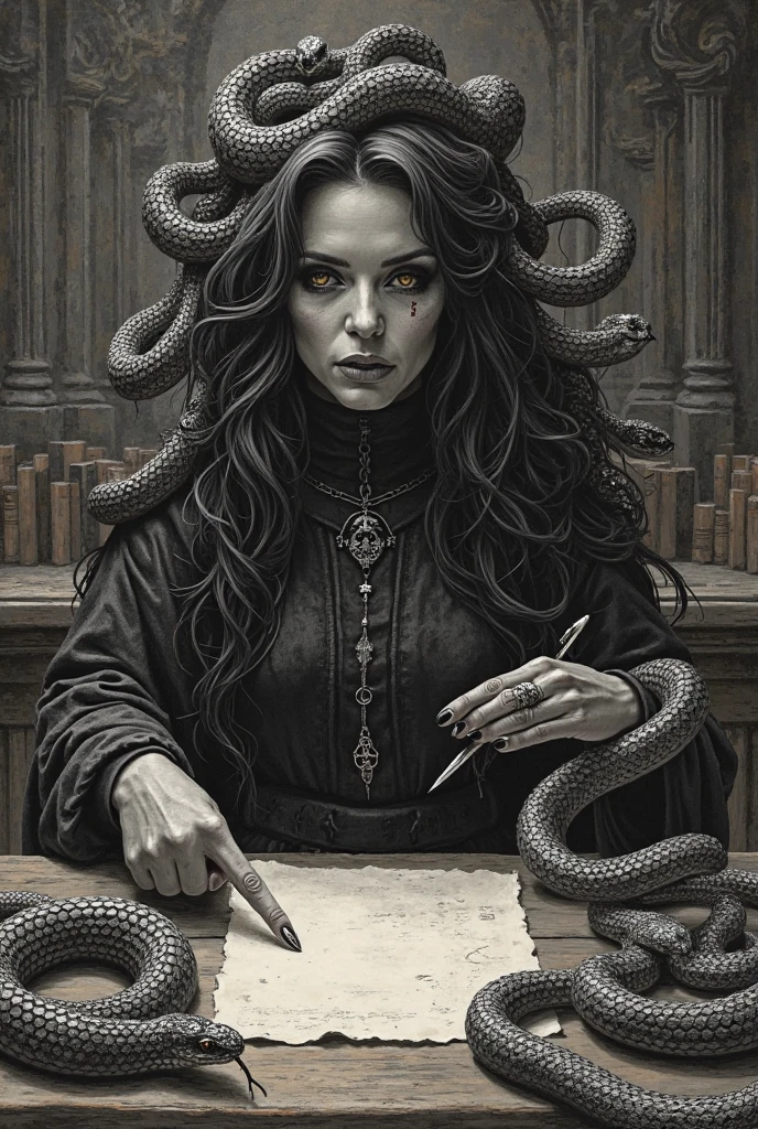 Written letter Jasmine with snakes