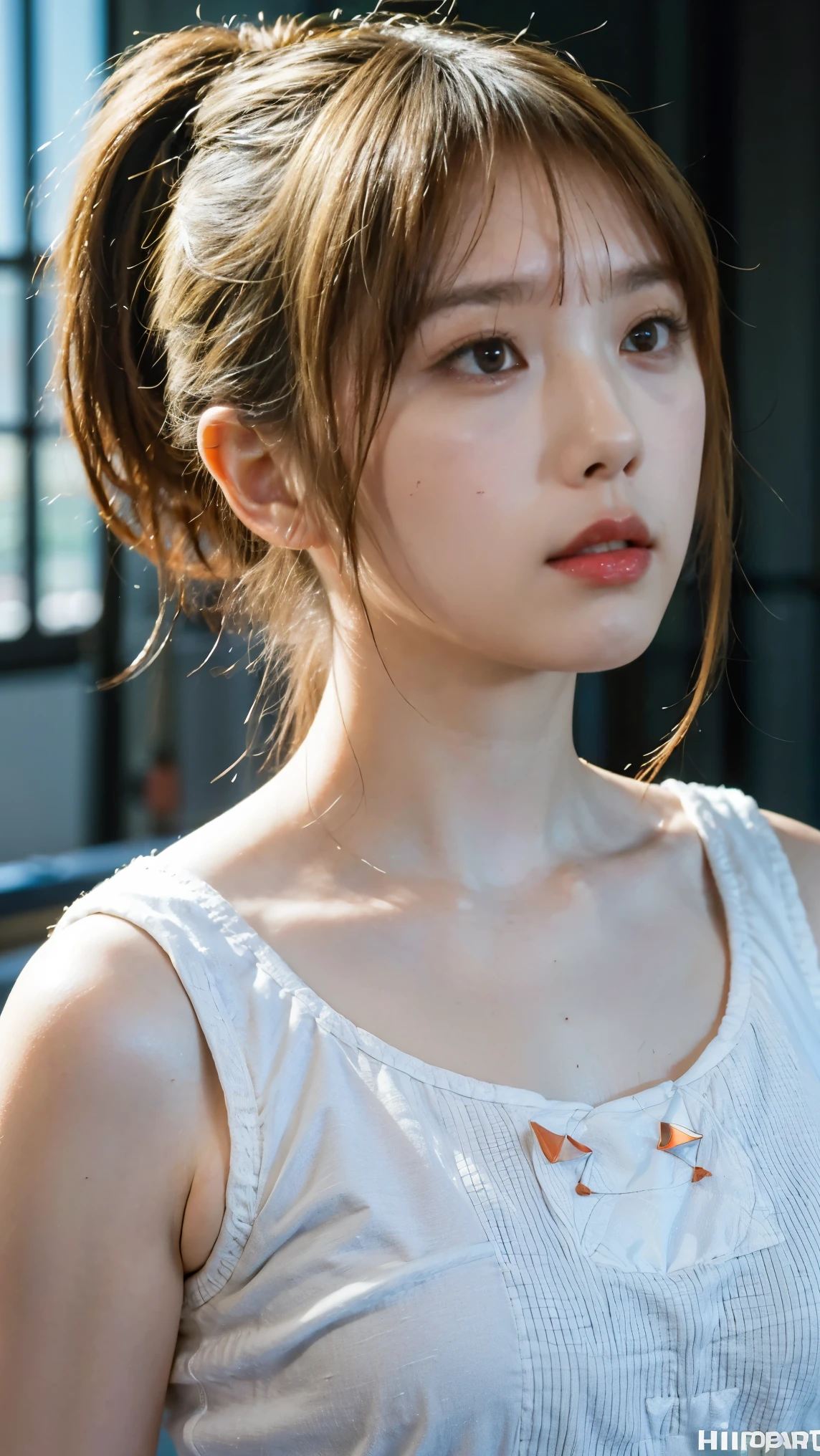 NSFW, 8k, High-level, absurd, masterpiece, best quality, primitive, very detailed CG, very detailed wallpaper, perfect lighting, Extremely detailed (((The personifying " Chiaki Kuriyama in Kill Bill " as a Little Girl))), MysticSight, Tyndall effect, Tyndall scattering, Studio gray background with (many Dazzling RainbowColor particles BokeH:1.28), (RoundlyButts, ThighGap), (Exposed:0.4), (Assfocus with looking ahead), BREAK (NOGIZAKA face variations) Extremely Detailed very KAWAII face variations, perfect anatomy, Childish, captivating gaze, elaborate detailed Eyes with (sparkling highlights:1.28), long eyelashes、Glossy RED Lips with beautiful details, Coquettish tongue, Rosy cheeks, Radiant PearlSkin with clear transparency . { (Dynamic LifeLike expressions:1.4) | :d) }, (large eyes:-1) .