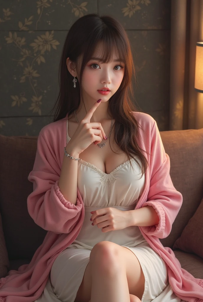 top-quality、masterpiece、超A high resolution、(Realistic:1.4)、Raw photo、1 19-year-old girl、, sexyly white shirt, lighting like a movie