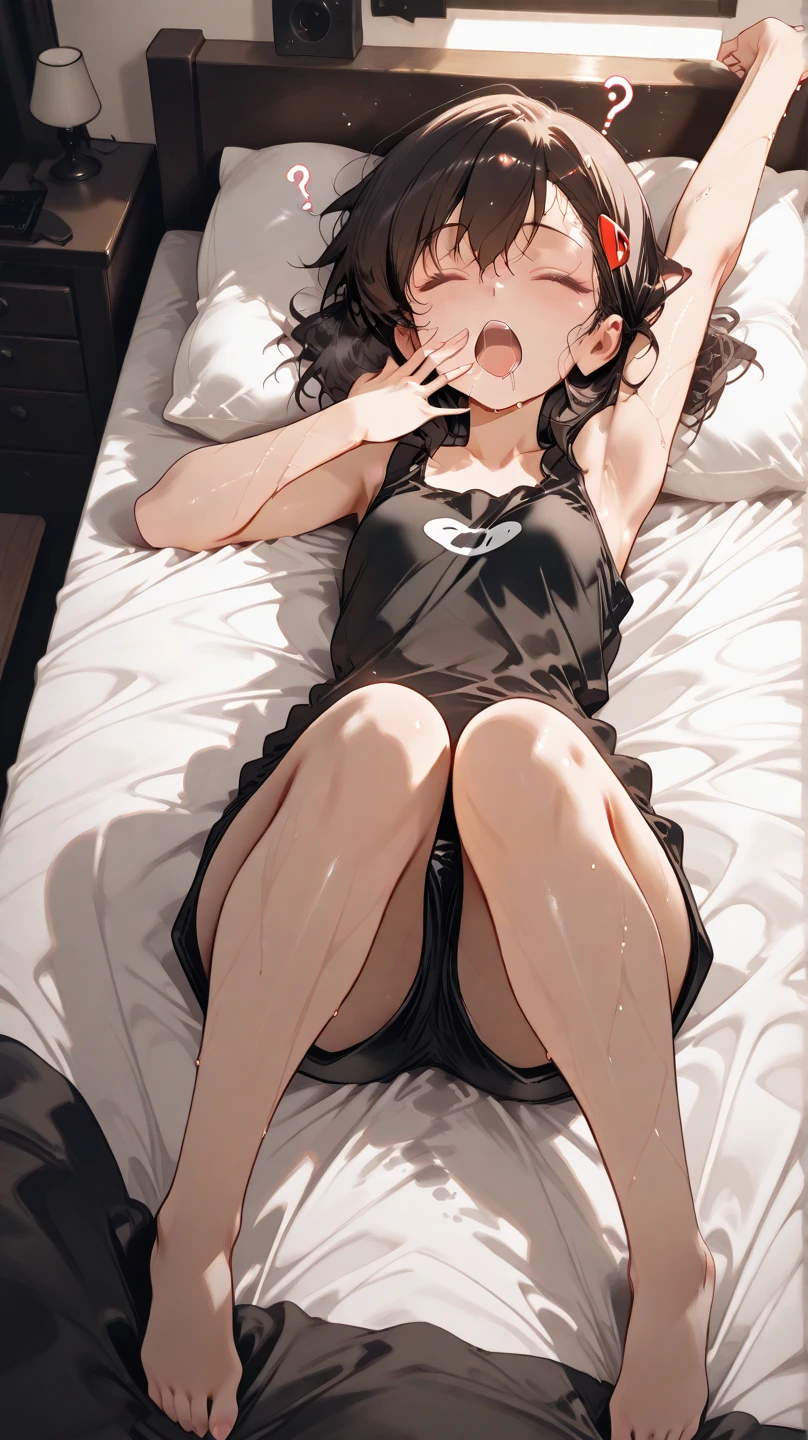 female masturbation、black hair short cut、Female college student、bed、beautiful breasts、completely naked、fucking、embarrassed look、spread legs、female 、{{{massive female ejaculation}}}、close eyes