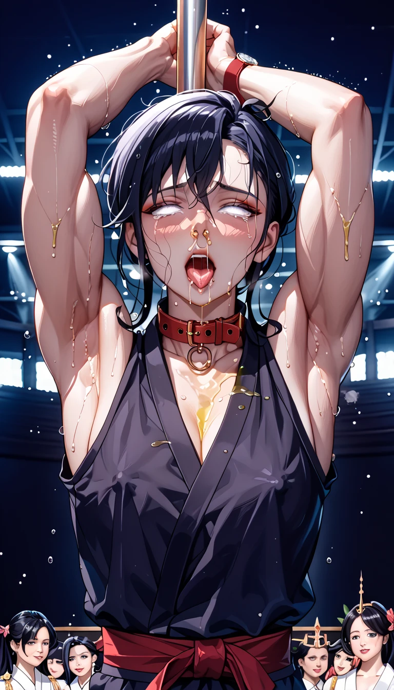 (((Browsing Caution, Close Up Facial , Front view , From below , Movie angle))) ,(On all fours), break、( 1girl、1boy), 20-year-old, (close your eyes),(((Embarrassing, Excited, Fascinating, In the heat, orgasm,Blushing,shortness of breath, Very humid,vapor、Man grabbing woman's breastan behind))) , break (((Bright pink and green hair))),(Semi-long hair tied in one piece、Add a light pink ribbon to the end.:1.3),(((Two-part bangs , middle part, Bangs parted in the middle, Side-swept bangs))), (amount:1.3), (Small breasts:1.0) ,((Sweaty skin, Dripping , girl trembling with Sexual climax, Cum in pussy, pubic hair)) ,Thin dots, feminine, Slightly muscular, Dynamic pose,((((vagina,Sex, A boy and his penis,Heterolo, Women in front and men in back , dorsal position, Cum in pussy, pubic hair)))), break, (((White - Solid - Short Sleeve - Safari Shirt ,Bottomless))), break, (((Midnight,On the bed))),(masterpiece), (Realistic), (Highest quality), (Super detailed), wonderful, ((A face with attention to detail)) , clavicle, High resolution , (Super detailed), Smooth, 16K, Vibrant colors,vagina,Sex,