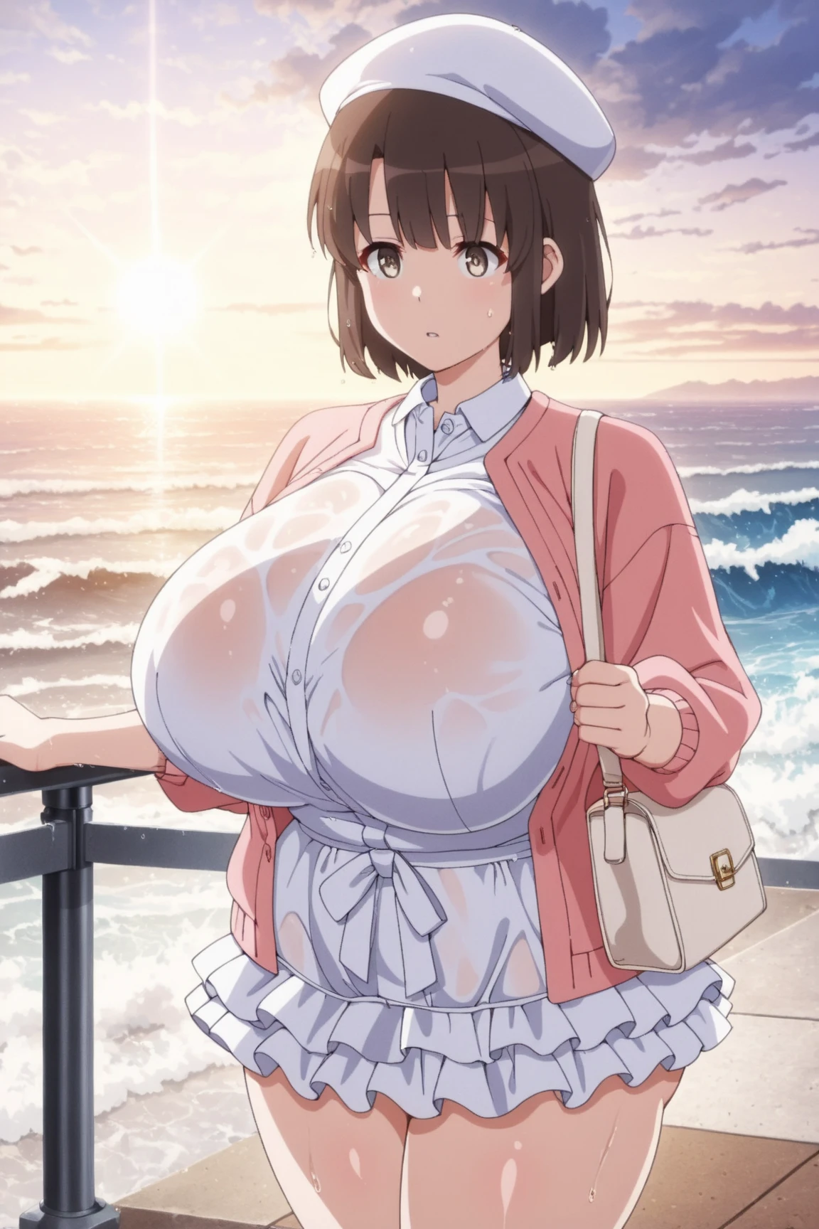 (masterpiece, high quality,:1.4), break,
The very best, French Polynesia,Brown-skinned girl、(freckles)、(Huge breasts:1.5)、The whole body is visible、、Titty fuck、(Sleeveless long dress)、1Girlandboy