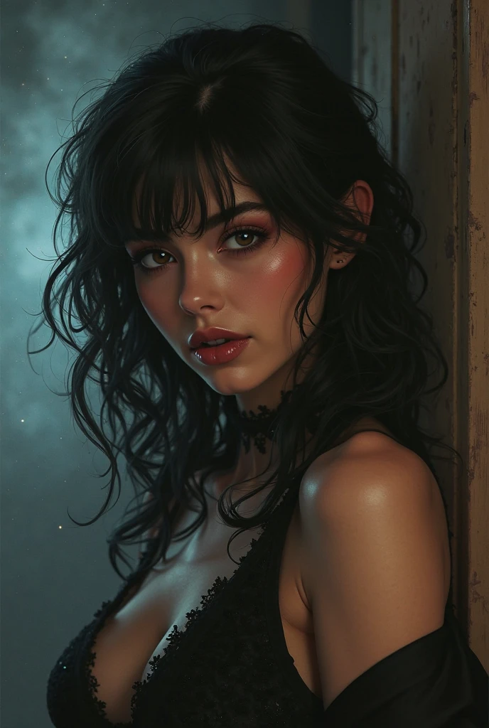 A girl with emo style, experiencing intense orgasm, sensual pose, lace lingerie, detailed facial features, beautiful eyes, soft skin, detailed body, dramatic lighting, cinematic composition, dark moody colors, photorealistic, (best quality,4k,8k,highres,masterpiece:1.2),ultra-detailed,(realistic,photorealistic,photo-realistic:1.37)