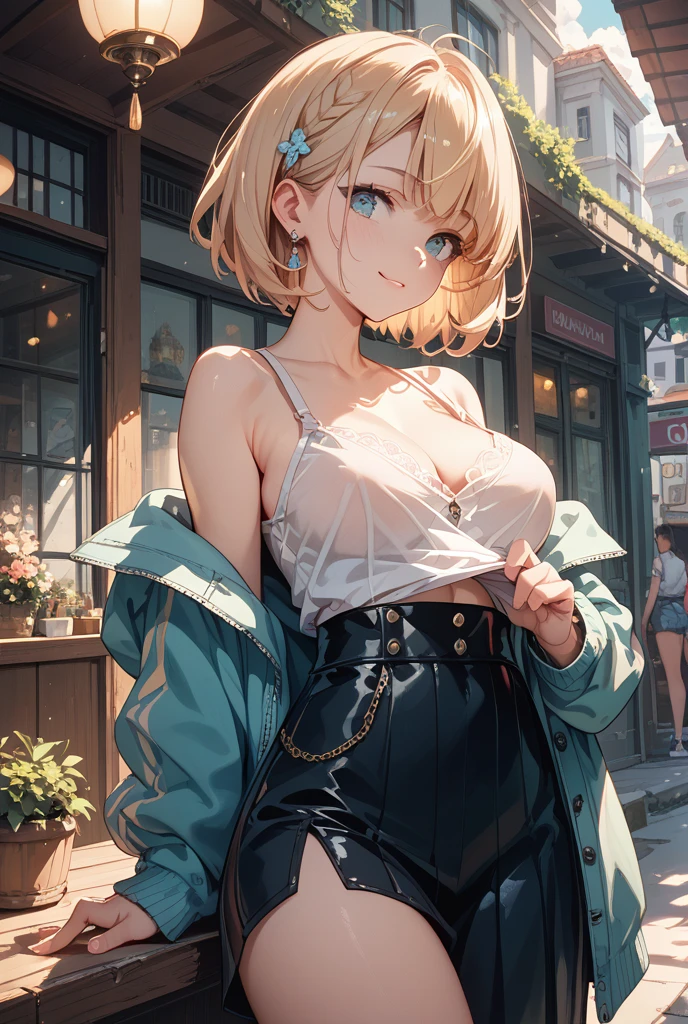 8K、4K,、high resolution、Highest品質、Highest1people々 girl,high quality,A detaileded face、A detaileded eye、detailedな鼻、Mouth details、 Beautiful expression, ((Masseter muscle area)), ((High resolution)), ((Highest品質)), detailed, (Excited face.very happy,), ((Sweaty skin、Shiny skin)), (Knitted bikini:1.3、stockings:1.3)、 girlと, Blonde, (Half Twin Tail)、((:1.5))、White skin:1.3、、Small breasts, Cinema Lighting, It's perfectly shaded,(((Inside the room:1.2))), Realistic lighting with shades,Show the whole body、((Highest品質、High resolution))、Portraiture、Perfect body、Beautiful and bountiful breasts、Sexually excited expression、((throw、maid shows pussy))、Love Juice、I'm inviting you to have sex