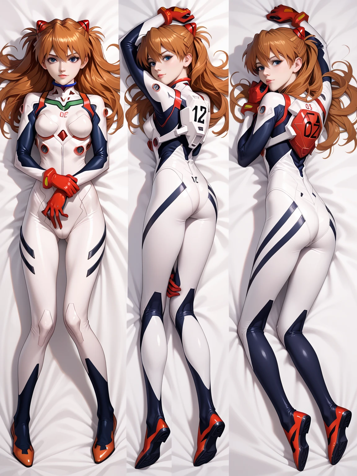 Two anime characters lying on bed with sheets and pillows, anya from spy x family, Silk Spectre, full body zenkai! asuka suit, jojo, Some sandy-yellow pillows, asuka suit under clothes!, Medium close-up, with yellow cloths, glamorous angewoman digimon, black canary, anime woman fullbody art, yellow x-man costume, cyarine