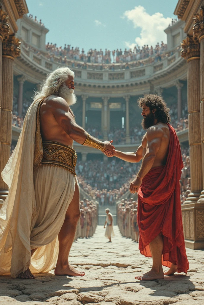 Gathered Gods, Greeks, Zeus, Apollo, Athena, Hades, Poseidon, Real, Realistic, 18k, Strong, Muscular, Eye of Ruity, Colosseum Senator, Gathering of the Gods, 5 Gathered Gods. --auto