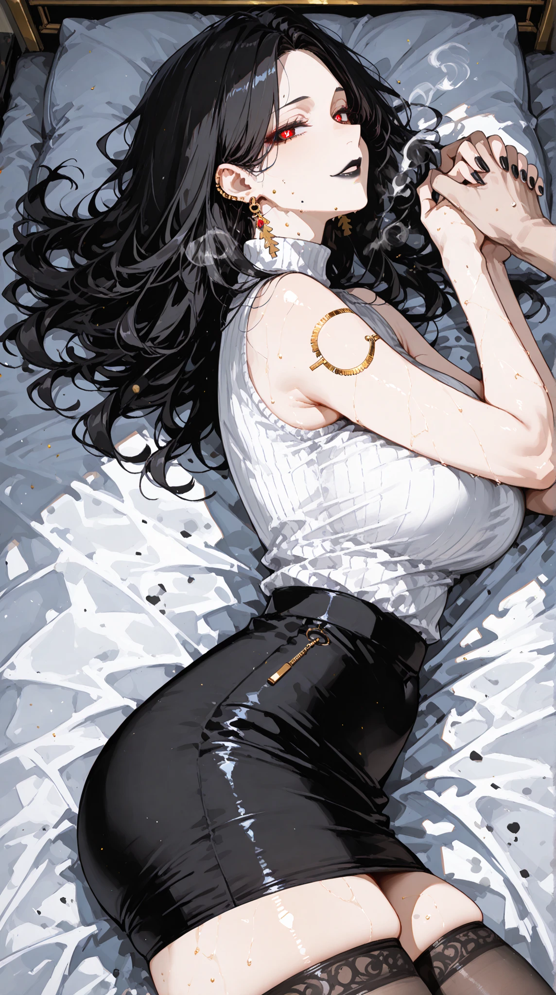Pelagea asmr with long black hair, sad, expressionless, chest shot, close-up of upper body, rough expressive lines, expressive lines, dark lines, dense lines, intense line work, masterpiece, best quality, super fine, extremely delicate and beautiful, horror manga, black and white manga, black and white line drawing, inspired by Junji Ito, art style of Junji Ito, hand-drawn, character focus, extremely fine, by Kim Jung gi