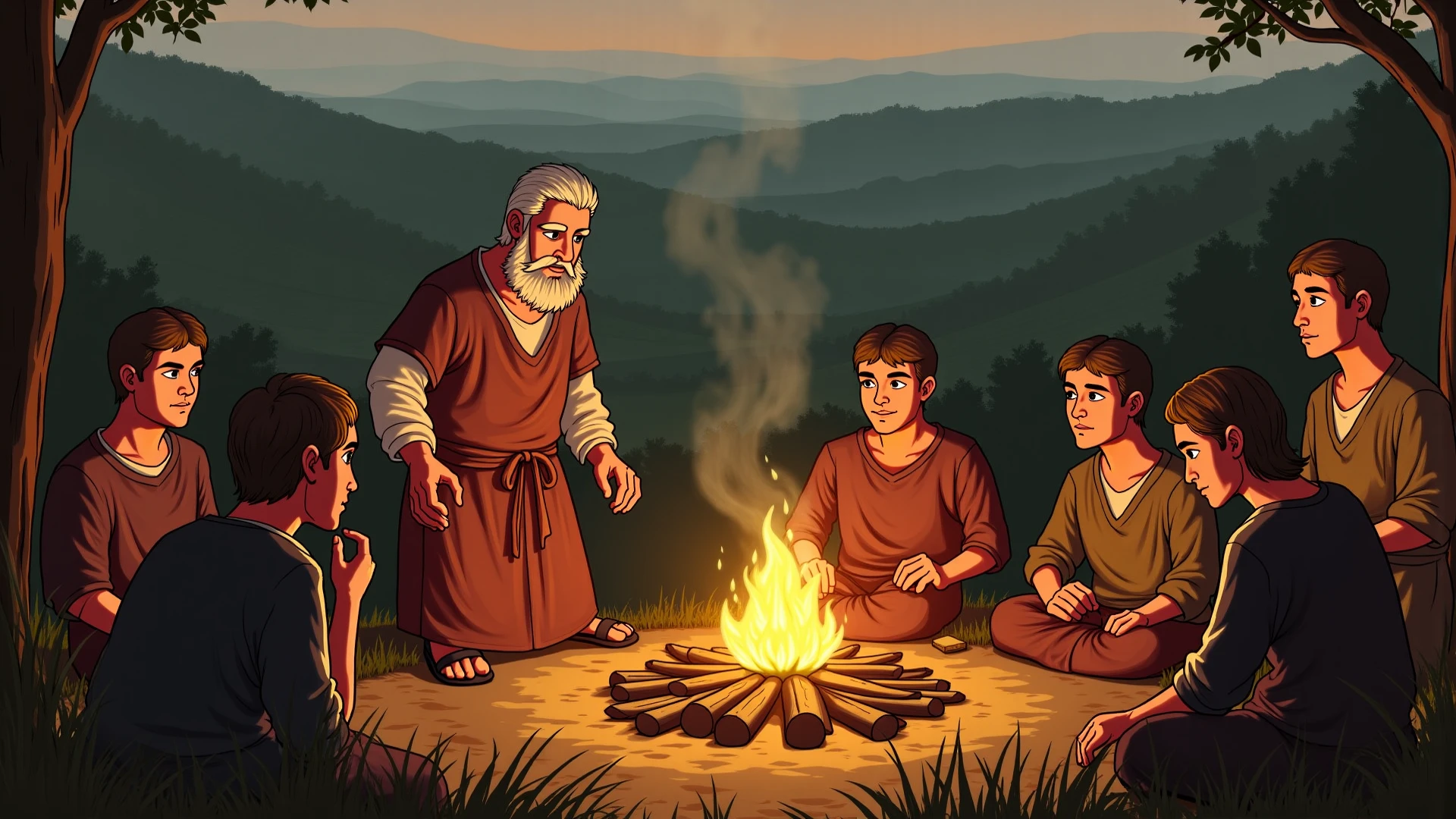 ABRAAO PREPARANDO O SACRIFICIO PARA ISAAC