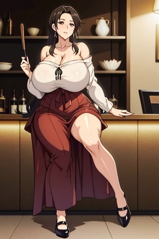 Nush in a sexy Lacey red lingerie,big breast ,standing in a crowded bar
