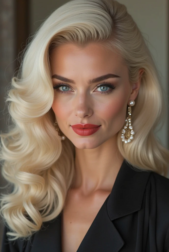 (Straight and wavy blonde hair aesthetics:1.8), Beautiful aesthetic of straight and wavy blonde hair in works of art., Film noir, princess peach, dominant findom, financial dominatrix, tempting with her heel in your face and controlling your small cock with her fingers