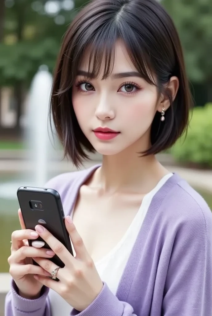 (highest quality、8k、32k、masterpiece)、Cute Japanese Women Photos、Soft looking breasts、No bra、Ample breasts、((Brown hair short cut))、Face Focus、White T-shirt、necklace、From above、Looking at the audience、((I'm showing my teeth and smiling))、Dynamic Shadows、blonde、Wet shiny hair、Shine, Watery eye、((In a crowded train)),
