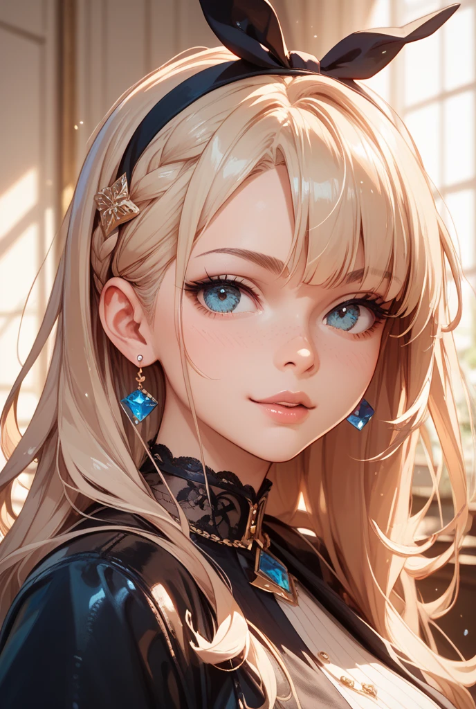 1girl, highly detailed portrait, 28 year old woman named Navia, voluptuous figure, beautiful face, detailed eyes, nose and lips, crowded French city background, hyper detailed breasts, ultra detailed facial features, best quality, 4k, masterpiece, refined body structure, photorealistic, vivid colors, cinematic lighting, award winning artwork
