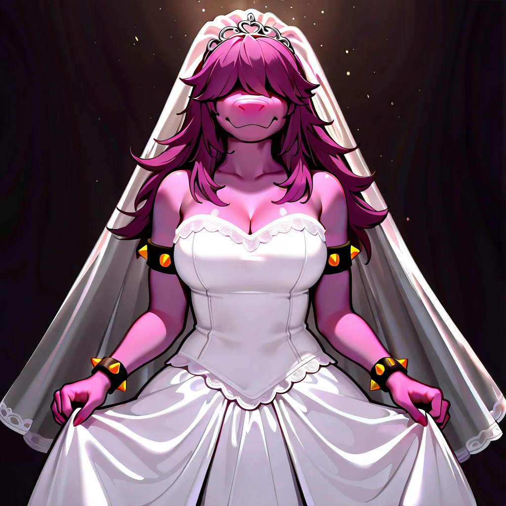 (best quality,4k,8k,highres,masterpiece:1.2),ultra-detailed,(realistic,photorealistic,photo-realistic:1.37),girl,beautiful detailed eyes,,gorgeous,pink messy hair ,long satin dress,harem girl,breathtaking scenery,romantic atmosphere,delicate touch of sunlight,glowing candles,splendid chandelier,whispering wind,faint fragrance of flowers,touch of elegance and charm,emotional connection,passionate love,kissing,captivating moment,surrounded by loved ones,joyful celebration,happiness and bliss,memorable occasion,eternal love,beyond words,fairytale-like,unforgettable memories,forever in their hearts, (gagged:1.4),(blindfold:1.3)