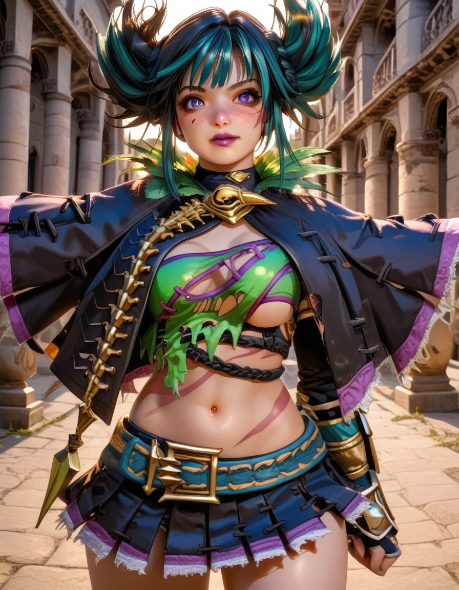 (otherworldly, otherworldly atmosphere, otherworldly appearance), highly insanely detailed, masterpiece, top quality, best quality, highres, 4k, 8k, RAW photo, collar, earrings, jewelry, necklace, armlet, 
(long_hair, long hair, random colors cloth, random colors hair, random long hair, dynamic hair, glowing hair, hair over one eye), 
(eyelashes, eyeliner, eyeshadow, eyelashes), 
pink lipstick, 
natural makeup, 
((ancient egyptian theme:1.2)), golden ornaments, 
1girl, (portrait:0.4), nsfw, 
((desert, Mexico, cacti, underwater)), 
Middle Earth, 
long messy hair, 
(moss vines), 
solo, 1girl, looking at viewer, smile, <lora:Miyako_Fp:1>, miyakodesu2, uniform, hair bow, thighhighs, shirt, necktie, jacket, (fantasy world)