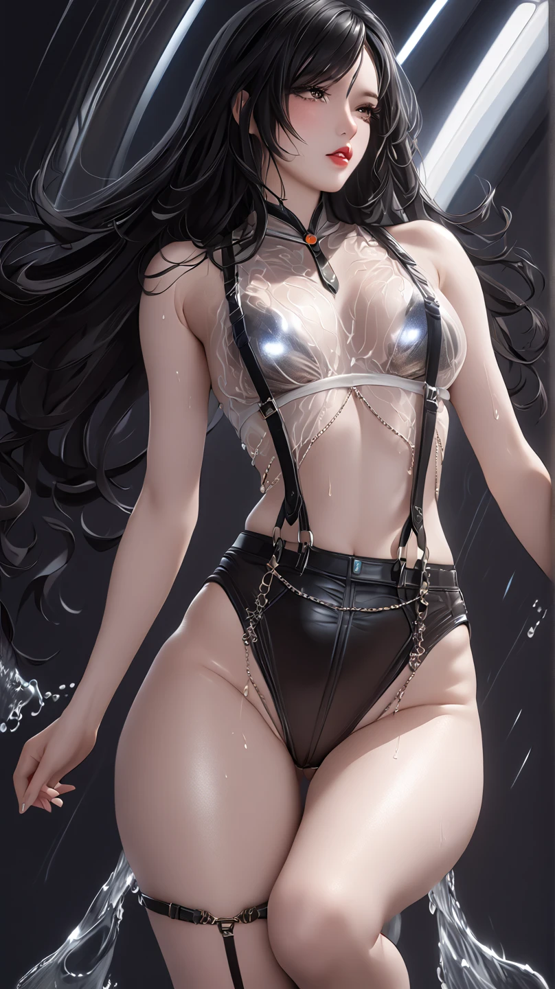 Sexy White Skin Azure Lane Waifu，sixpack abs，Tied to a torture chair，Torture machine，chain，Trapped，in a basement，Hostaged，Nipple torture，Electric chair，Sadness and crying，dreds，urinate on your own，Kidnapped，Tight(White transparent ultra small bukini，See-through thong，Open tongs)showing her breast，camel's toe，Diamond Jewelry，Harajuku girl makeup， sexy breast indentation， evocation， SFV， one girls， 独奏， Perfect body， face perfect， perfect hand， Perfect Finger， Perfect lips， perfect  eyes， Perfect background， perfect vibe， Professional quality， 8K， Perfect Photo， Highest high resolution， 8K， Ray traching， Perfect Volume Lighting， hight quality octane render， high quality vectors， ultra - detailed， SAW movie scenes， torture room， Clear skin， Minimalist background， Perfect Skin， no abberations