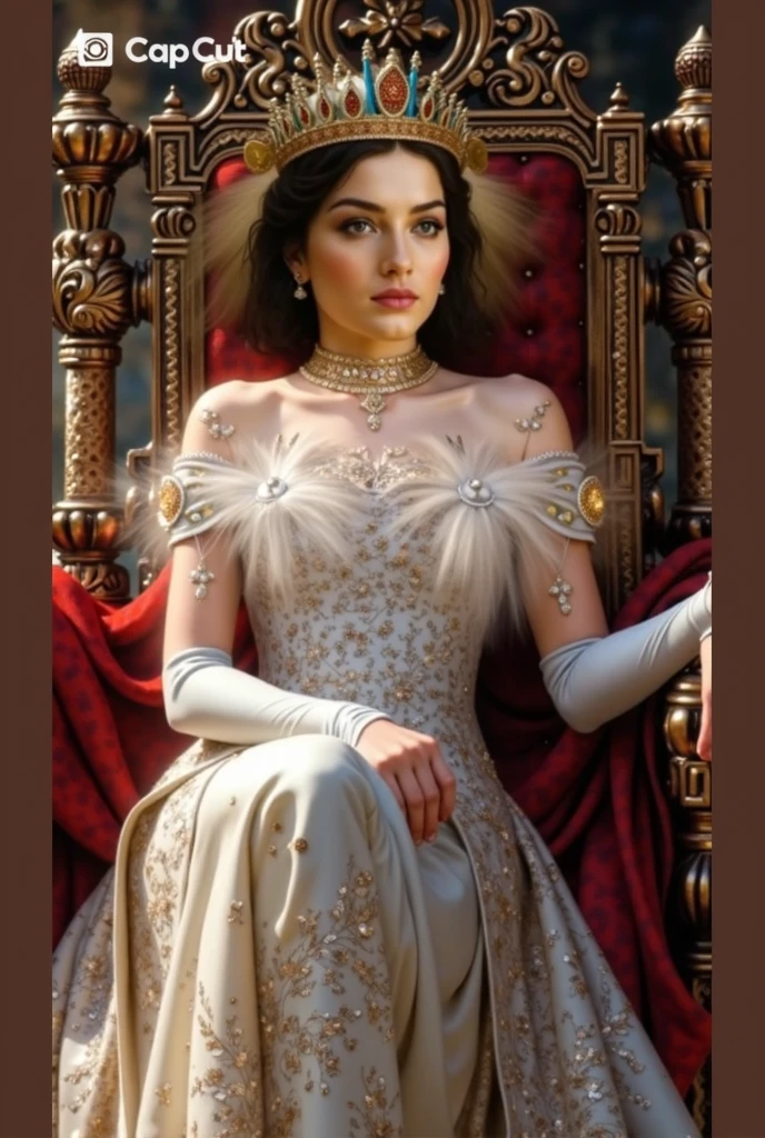 Elegant Book cover with gold embellishments, beautiful girl with black hair and blue eyes, fair skin and wearing an elegant pink dress