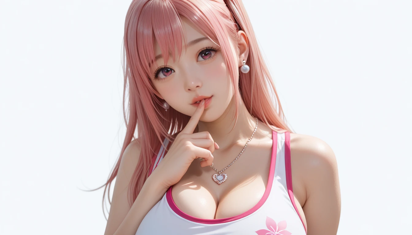 (((RAW image quality:1.4))), highest quality, ultra high resolution, (realistic: 1.4), (pink long hair: 1.3), (azur lane\), 1 girl, Japanese, , (slender body:1.4), view audience, detailed face, contrasting, smooth skin, perfect anatomy, Suzuka Circuit, blue sky, futuristic fashion, streetwear, tech fabric, racing suit, Refractory materials, elbow and knee pads, racing gloves, personalized embroidery, (Race car in background:1.4), strong sunlight, midsummer daytime, clear blue sky,