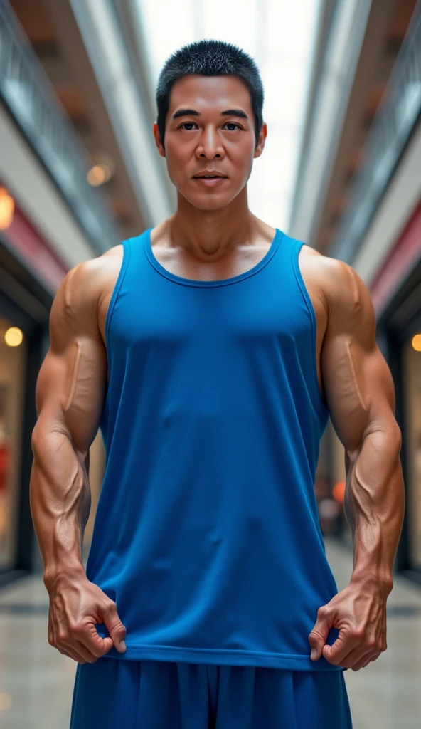 Masterpiece, Best Quality, Solo, Korean Men, beach baground, bodybuilder, Muscular body, big muscle, Natural eyes, Short and delicate hair, Sexy Man, looking up at viewer, men's underwear, Large protrusions, Erection, Muscular posture