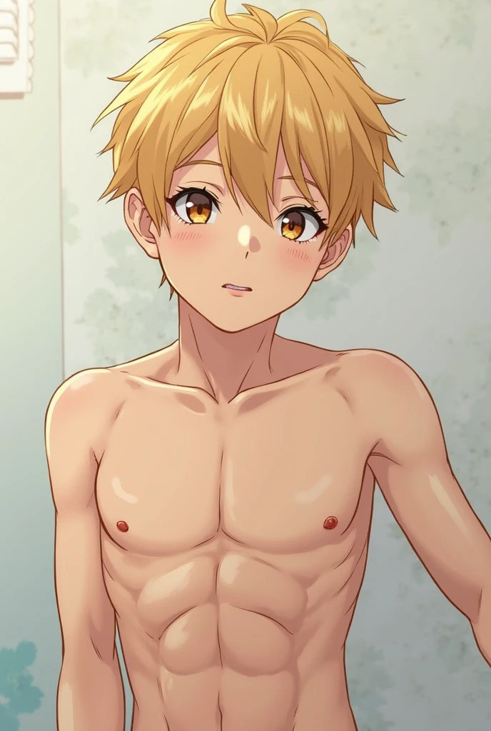 muscular young man Short Hair Wearing boxer shorts 全naked Bedroom at night Lie face up on the bed が勃起している nakeds