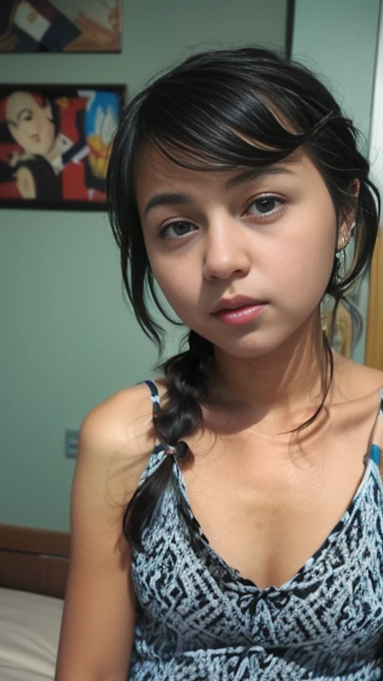 10 year old girl completely tanned with her dad.,(father and daughter:1.5), (lengua fuera y boca abierta:1.2), (ojos levantados:1.3), (ojos azules:1.1), pink cotton tight shorts, todo el cuerpo, mira sexy, endearing smile, Impresionante busto, pelo negro corto, Perles, rico apartamento, soleado, very hot summer day, mucho sudor, (nsfw:1.1),,((girl with (9-years-old body:1.8)(7-years-old face:1.8))), (sweaty soft skin1.1), (fully nude:1.1), (fully shaved:1.1),,