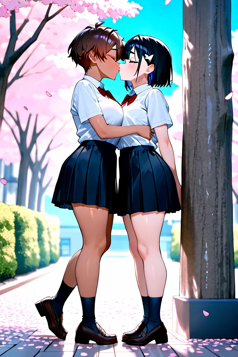masterpiece, best quality, ultra-detailed, 2girls, (Facing forward: 1.5), (bottomless:1.5), Toddler, girl, navel, ((pussy line:1.5)), crotch, thighs, knees.
