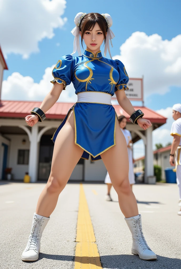 Asian slut mother with blue and white hair, 40 years old, fucking,Vagina with pubic hair, pechos grandes, usa tacones entrelazados de cristal plateado,cuerpo perfecto,pies perfectos,manos perfectas,parades through medieval streets