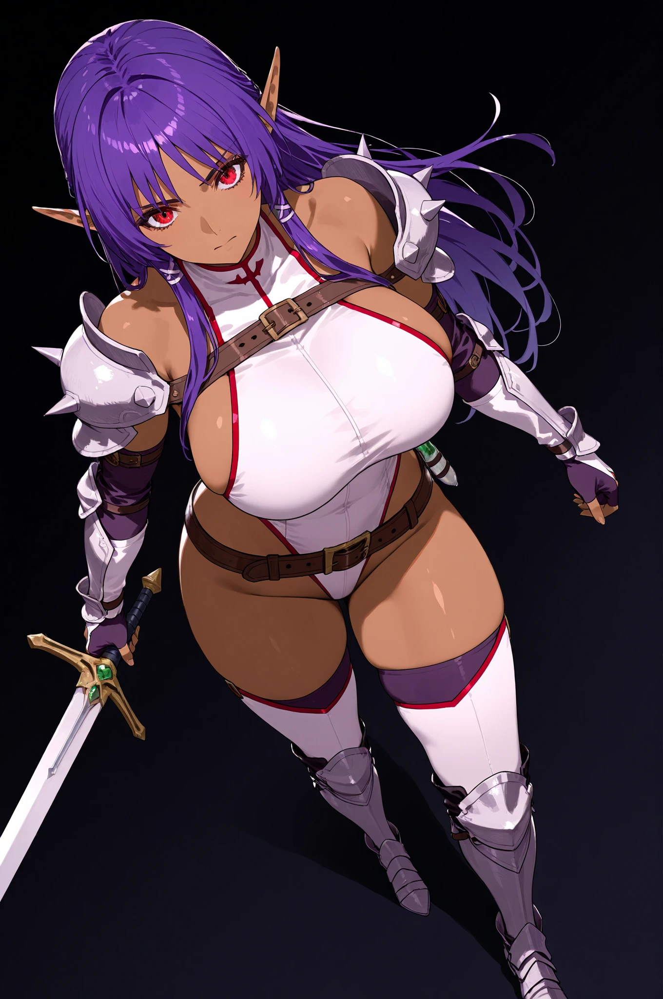 Saeko Busujima, (sthe highest qualit, obra maestra: 1.2), ultrahigh resolution, frontal lighting, detalles intrincados, detalles y texturas exquisitos, 1girl, solo, (joven), resaltado facial, parte superior del cuerpo, cara detallada, Teardrop Stitch, cola de caballo, coletas, visor, aretes grandes y elegantes, Luxurious room, Pro Lighting, mapeo de fotones, radiosidad, Physical representation, Paladin Armor, iron armor on shoulders and chest Wearing it on the waist and arms, The pattern of an eagle is engraved on the armor, The detailed pattern is designed into the armor, la armadura es un estilo que revela el cuerpo de una mujer, una falda corta, una mini falda y un vestido que se adhiere estrechamente al cuerpo se usa dentro de la armadura ,Hay una capa muy lujosa, The pattern is engraved on the shape of the layer, con una falda plisada de Tannis, un caballero de la Santa Justicia, A large oversized hammer weapon, cinco dedos naturalmente, An armor pattern that embodies eagle wings,