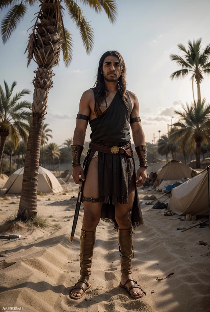 Ancient arabic man gathering