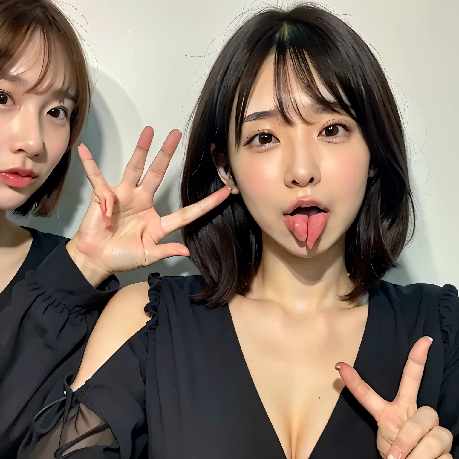 mouth, tongue, Japanese Girls