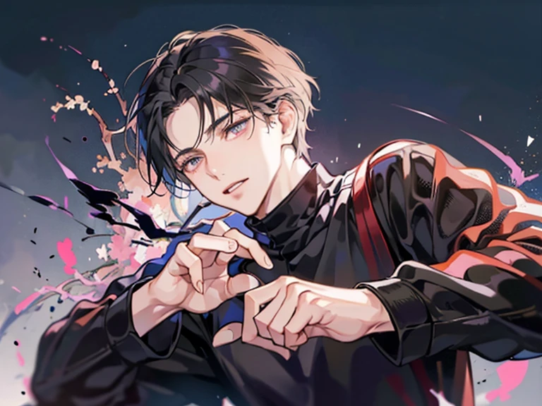 there is a man, cai xukun, handsome androgynous prince, delicate androgynous prince, androgynous face, rosto bonito, retrato de alta qualidade, ayamin para quem, inspirado em Zhang Han, imagem de perfil, aykut aydogdu, headshot imagem de perfilture, araki, ultra HD, realista