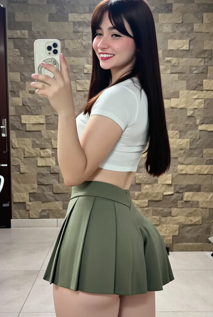 (absurderes, hight resolution, ultra-detailliert, nffsw), masutepiece, Best Quality, SAMA1, tiarra, Sailor Senshi Uniform, White Gloves, Red sailor collar, Red skirt, Star Necklace, elbow groves, Pleated skirt, Bare legged, Purple bow, Denim Shooting, Outdoors, Bokeh (85mm lens), front facing camera, Gentle expression, wind blowing hair, fluffy hair, hair ((brown)), Ponytail, Casual hairstyles, Blonde hair, Mole under the left eye, Perfect body, huge-breasted, Big breasts, Top quality wearing hair ribbons, Earrings top quality,