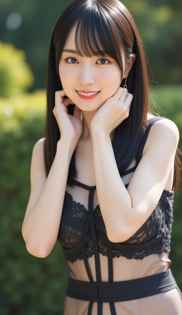 (High resolution、8K),1 person,Cute 22 year old Japanese girl,( Normal arm,Correct palm:2),(White lace high-leg panties) ,knees,(白いシーツの上に足のkneesを立てて座る:1.5),Telephoto lens camera、Looking into the camera、(Large Breasts:1.2)、Thick and glossy lips、Kind eyes ,belly button,(Light brown hair,Semi-long hair), barefoot ,Very realistic,Healthy skin with visible tan lines,Moderate abs,Wide-open legs
