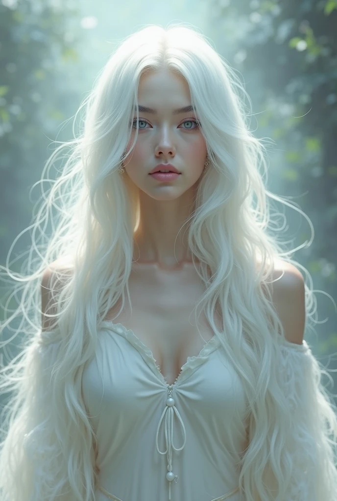 , Long white hair