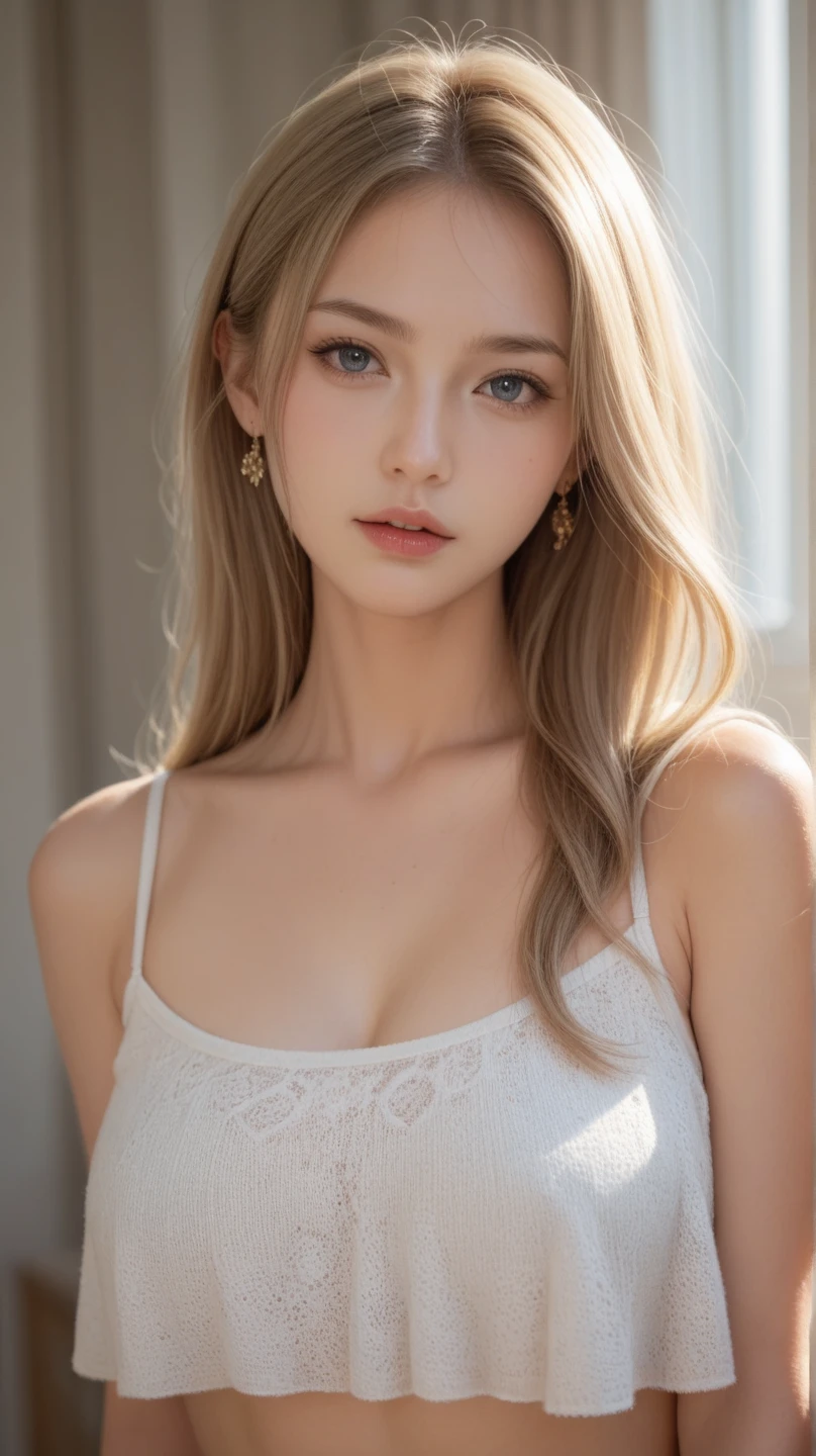 shokokomidef, ultra realistic, 16K, open shot, high qualiy, incredibily detailed, dream aesthetic, dream-like atmosphere,young beauty, tall girl, NUDE, realistic pale red silky hair, messy bangs in hair, pale blonde hair, really bright turquoise eyes, far away (pale red) Flying hair, blush cheeks, brightened pale skin,realistic perfect shading, absurderes, realistic texture, standing alone, standing alone, 1 girl, Cao Cao, naked, gazing at viewer, realistic big natural breasts, corpo hot, muscular female body, erotica, fully body, different positions at different angles, sex, big royal room (unfocused background), work of art, best qualityer, photorrealistic.
