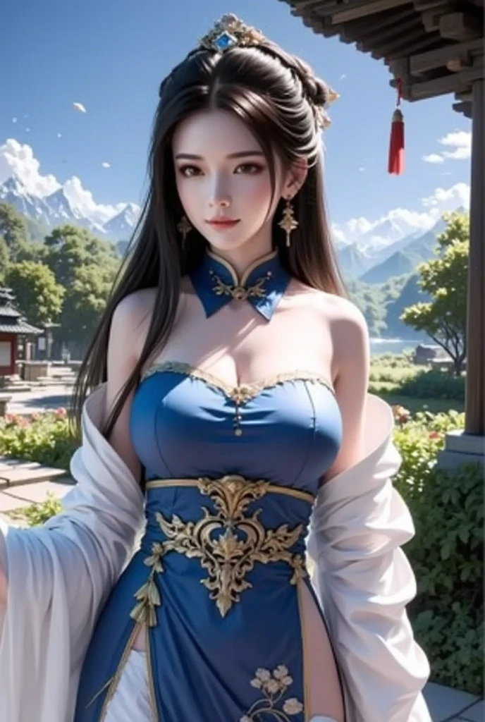 ylj, ,(magic circle:1.1),xiuxian, ((whole body)), ((from below)), Yushuxin,1 girl,alone, ((stand up, leaning on ledge)), ((lean forward)), ((The features are clear, clear face, clear face)), ((bare shoulders)),red lips, cosmetics, close-up, elegant姿势, seductive pose, Perfect Curve, Slim, Sexy, big breasts, split, beautiful legs, charming gaze, bite lip, messy long hair, Simple and casual scene, Very detailed, Ultra-clear, best quality, official art, exquisite earrings, exquisite necklace, Very detailed description, Super beautiful painting, Sophisticated functionality, elegant, beautiful, Super fine details, masterpiece, Authentic texture, Realistic movie lighting, masterpiece, best quality
