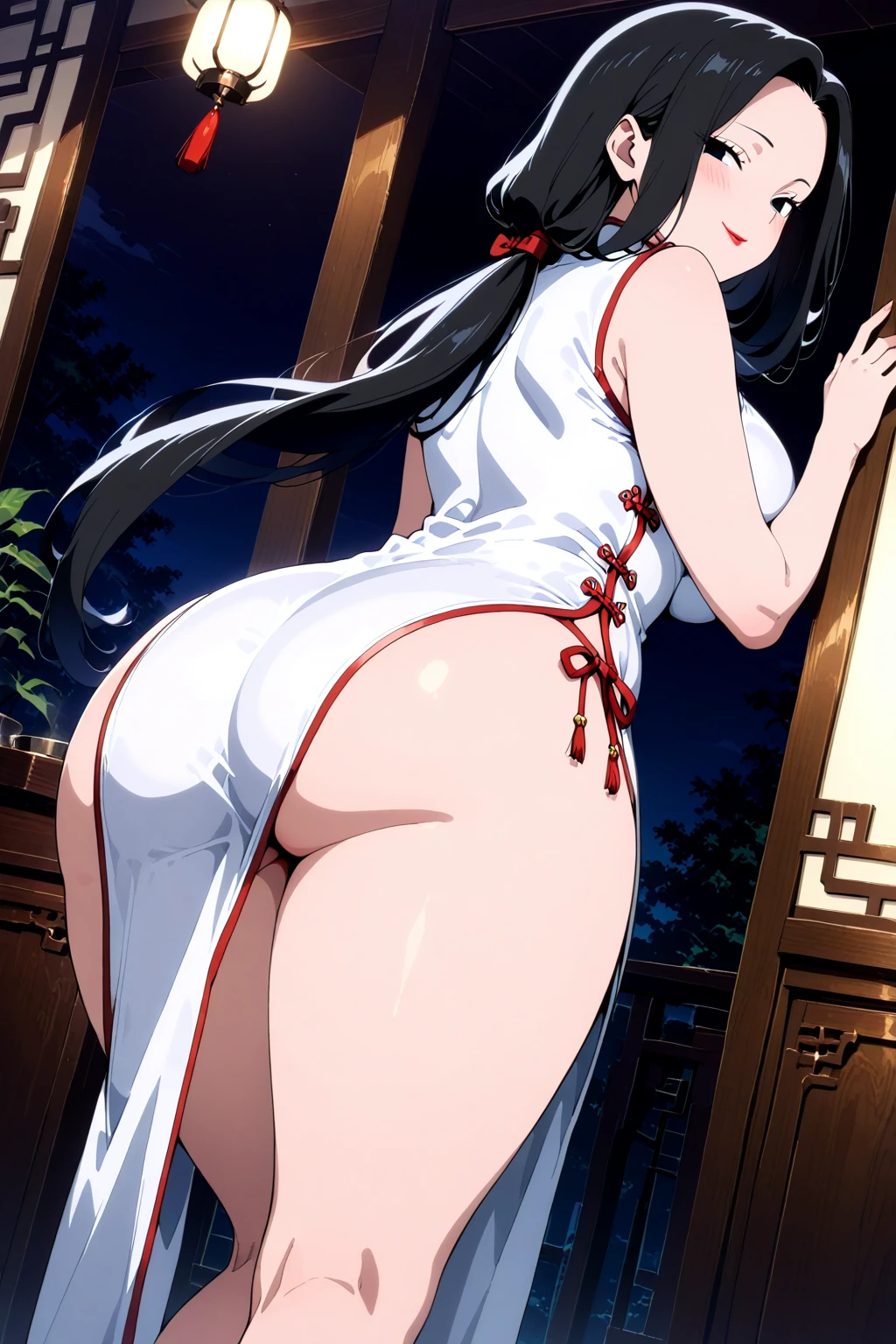 Reimu Hakurei、One Woman、Cute Woman、Thick thighs、Best image quality、High resolution、masterpiece、super high quality、Squat with your legs apart、Super big ass、White bra、White panties、Panties are visible through a very short pleated skirt、Big Ass、Large Breasts 、Blushing、4K quality、Blushing、Proud face、Wearing black knee socks、bed、Squat with your legs apart、Panty shot、Sweaty all over、Heavy breathing、Chest is bobbing up and down、heart、Condescending look、Low Angle、Zoom in on the crotch、(From below:1.4)、Sit on the living room sofa with your knees raised, Spread your legs、(Back pose:1.3) or (Back view:1.2)