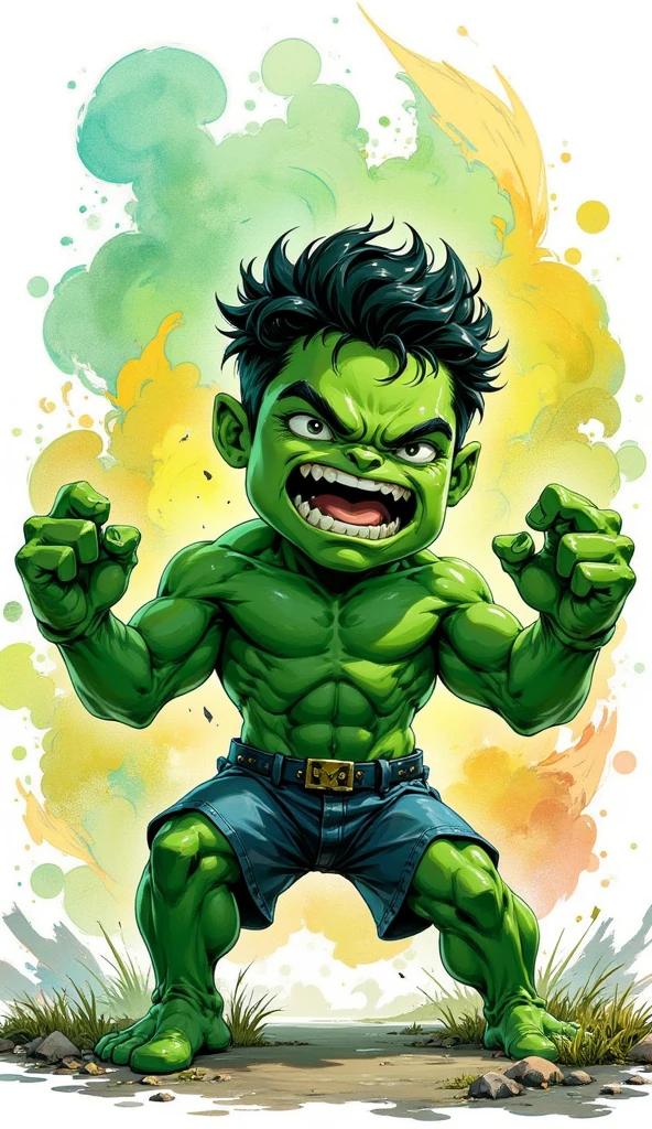 Make me a chibi hulk png photo