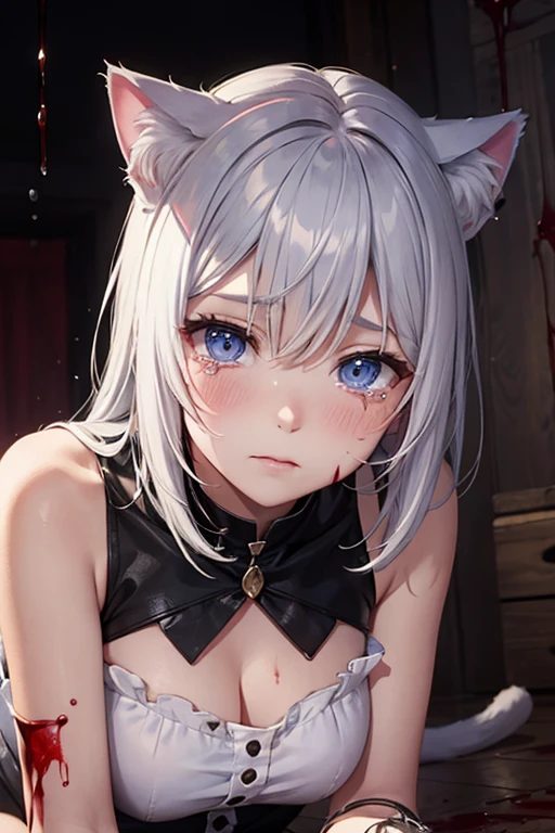 (((4k, masterpiece, top-quality))) ,8k, best quality, high resolution, HD, (arms behind back:1.6), unity 8k wallpaper, (((illustration))), beautiful detailed eyes, extremely detailed face, perfect lighting, extremely detailed CG, 1girl, solo, animal ears, sweater, breasts, cleavage, (white sweater:1.4), off shoulder, cat ears, skirt, pleated skirt, animal ear fluff, bare shoulders, off-shoulder sweater, lynette, cat ears, (purple eyes:1.2), brown hair, (((single star on left cheek))),