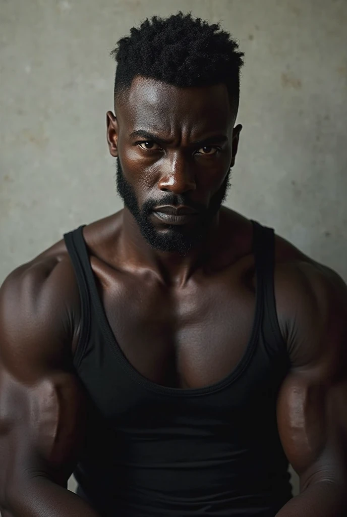 Masterpiece、Highest quality、Super fine、Fine、High resolution、Detailed face、Detailed muscles、Abdominal muscles、Pectoral muscle、Realistic、A man with thick chest and abdominal hair、Photo of two men、Both are Black.