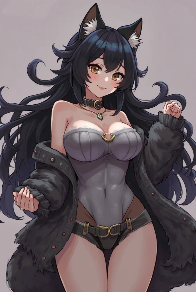 1 chico, black fur, Wide hips,