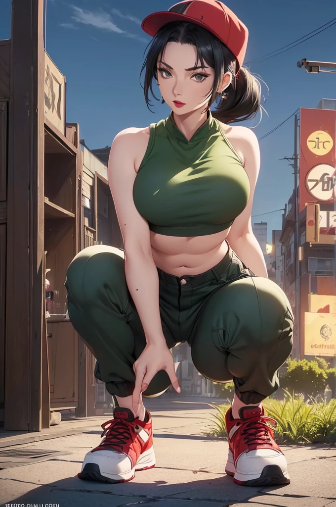 woman in white dress and green scarf posing for picture, bulma from dragon ball, mia khalifa, close up half body shot, tifa lockhart, thicc, casual pose, qiyana, ilya kuvshinov and artgerm, full body close-up shot, akali from league of legends, glamorous tifa lockheart